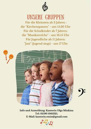 Kinderchor Handzettel